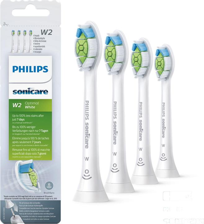 Immagine prodotto JTI Bürstenkopf Sonicare W2 Optimal 4 Stück Weiss HX6064/10 (1 x)