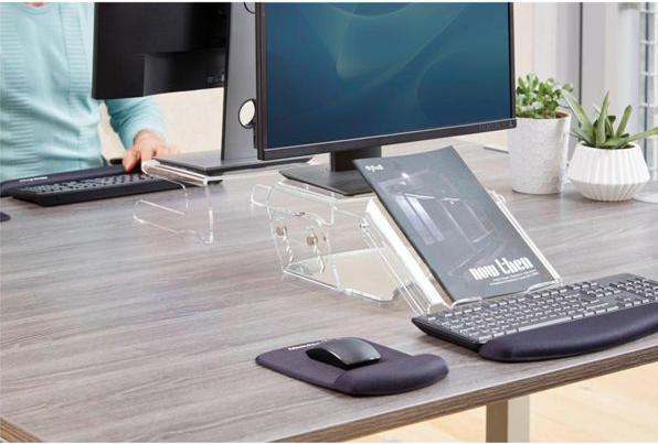 Productafbeelding Fellowes Clarity verstelbare monitorstandaard met documenthouder (Tabel)