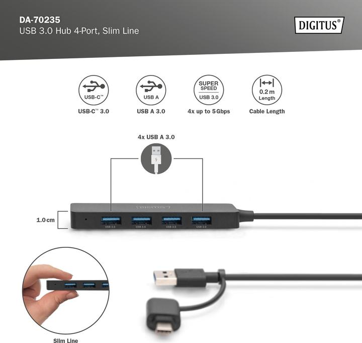 Immagine prodotto Digitus DA-70235 (USB-C, 4 Porti)