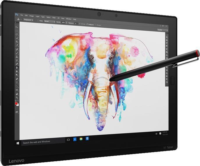 Actual product image Lenovo ThinkPad X1 Tablet 256GB 3G 4G Black Tablet (4G, 12", 256 GB, Black)