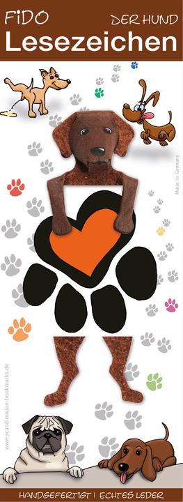 Produktbild Scandinavian Bookmarks Lesezeichen Hund braun, Pfote