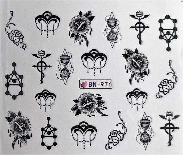 Nagellack24 Nail Art Sticker Wassertransfer 976 (Nagellackentferner)