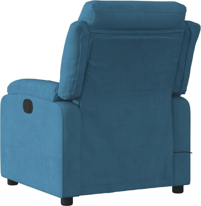 Produktbild VidaXL Massagesessel Fernsehsessel Relaxsessel Sessel Liegesessel Blau Samt