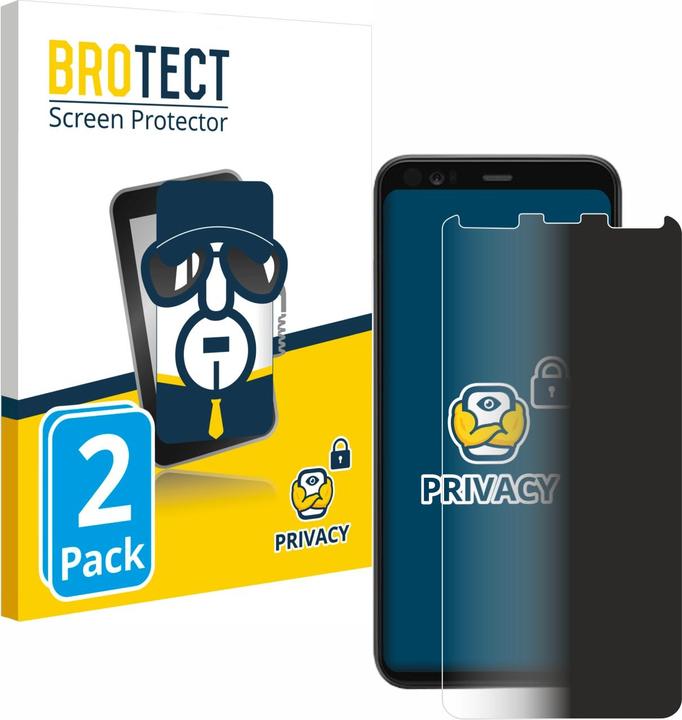 Produktbild BROTECT Sichtschutzfolie Anti-Spy Privacy Folie Blaulicht-Schutz (2 Stück, Google Pixel 4)