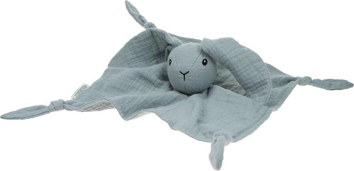 idiS Schmusetuch Hase 100% Bio-Baumwolle blau