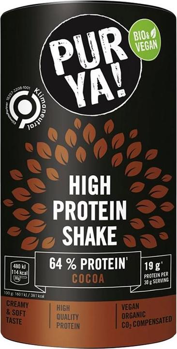 Immagine prodotto Pur Ya! Frullato vegano ad alto contenuto proteico al cacao biologico (Cacao, 1 pz., 562 g)