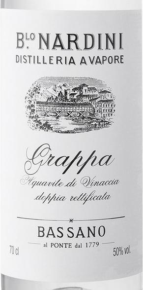 Produktbild Nardini Grappa Bianca 50% 70cl (1 x 70 cl)