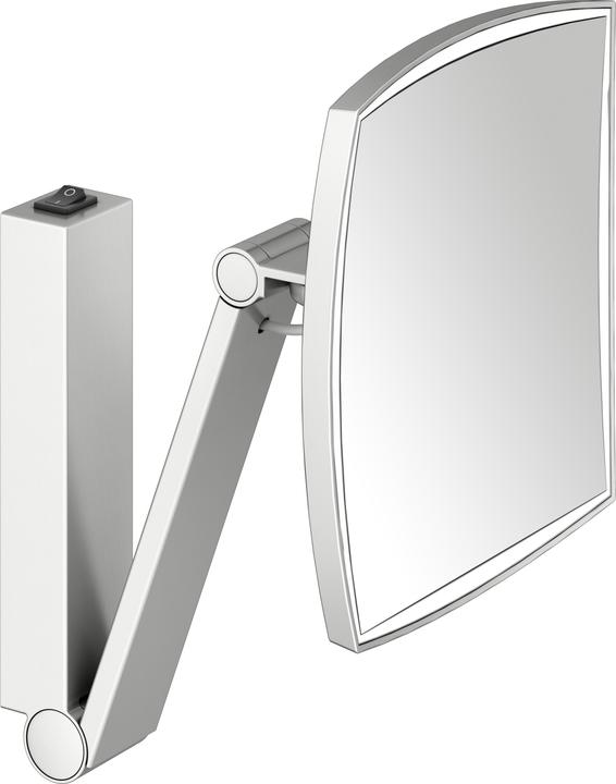 Actual product image Keuco iLook move Make-up mirror, illuminated, angular, with rocker switch, 1 light colour (200 x 200 mm)