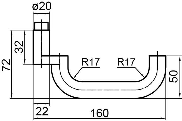 Actual product image Glutz Lever handle 5059 Oslo (Door set)