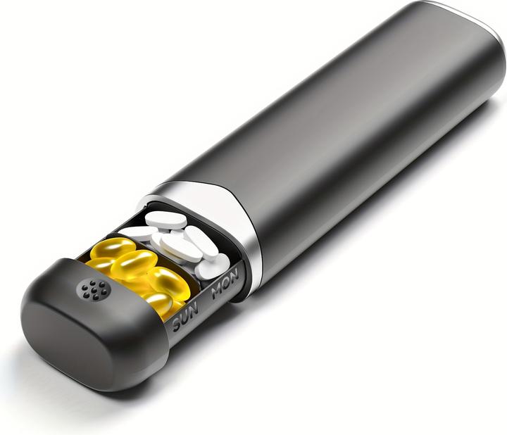 Actual product image PhoneLook Woche Pillendose tragbar 7 Tage kompakte Medikamenten-Dispenser