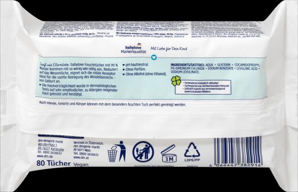 Produktbild dm babylove Feuchttücher (320 Stück)