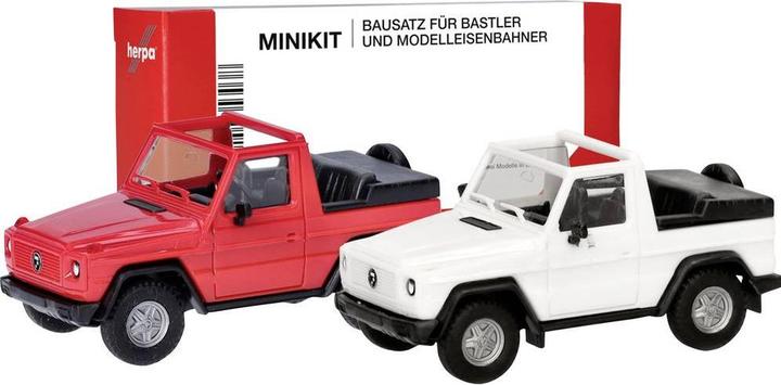 Image du produit Herpa 012744 H0 PKW Modell Puch G-Klasse (W460) Cabrio, weiss und rot