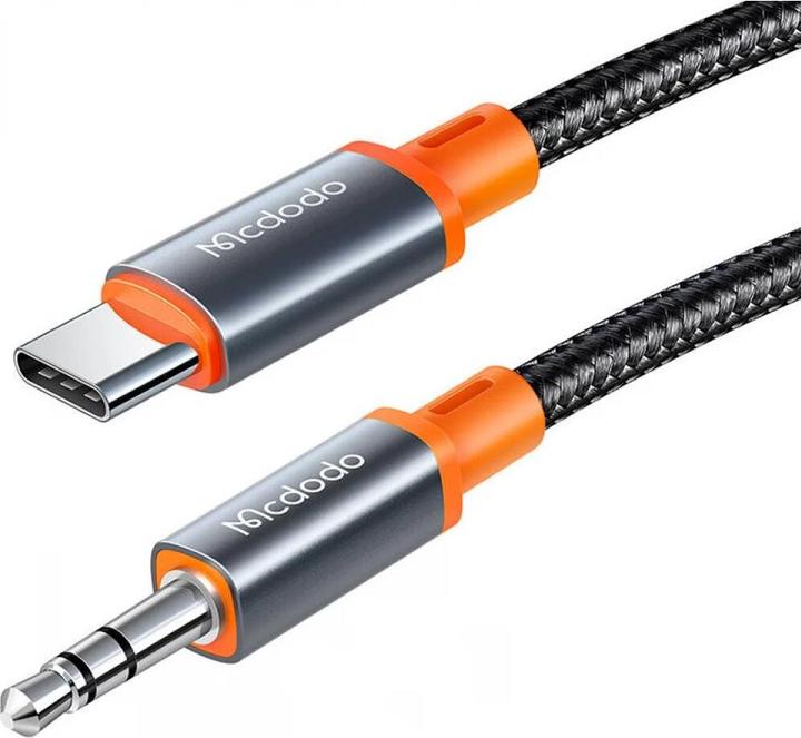 Produktbild Mcdodo Typ-C auf AUX 3.5 Stecker-Spiralkabel (3.5mm Klinke, USB Typ C)
