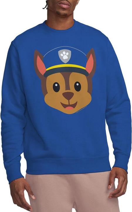 Actual product image Paw Patrol Unisex Adult Chase Emoji Sweatshirt (L)