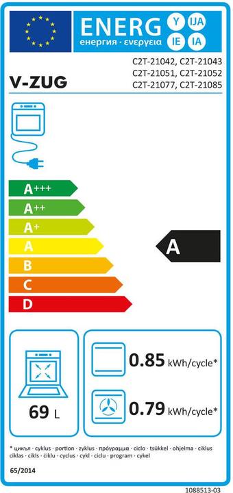 Energy Label V-Zug 2105100006