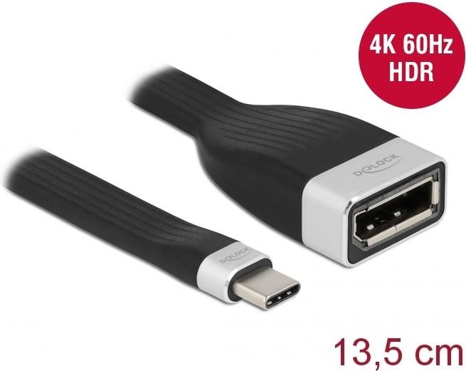 Actual product image Delock FPC Ribbon Cable USB Type-C™ to DisplayPort (DP Alt Mode) 4K 60 Hz 13.5 cm (USB-C, 13.50 cm)