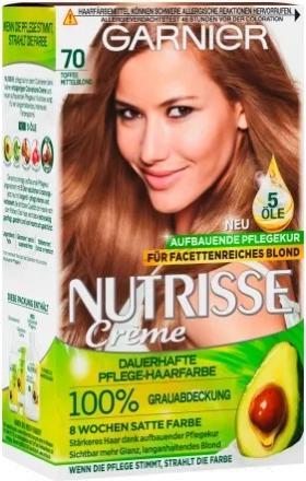 Actual product image Aura Garnier Nutionse, 70 Toffee Medium Blonde, Hair Dye (70 Toffee Medium blonde)