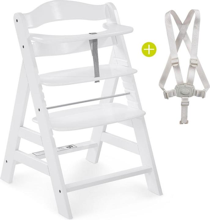 Actual product image Hauck Highchairs Alpha Plus White Newborn Set Deluxe - 4-piece highchair (Highchair)