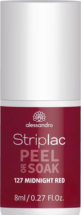 Image du produit Alessandro Striplac Peel or Soak (127 Rouge nuit, Vernis à ongles peel off)