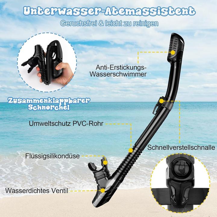 Image du produit Milfech Schnorchelset mit Taucherbrille und Trockenschnorchel