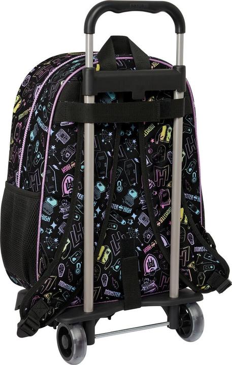 Produktbild Monster High Schulrucksack mit Rädern Schwarz 33 x 42 x 14 cm