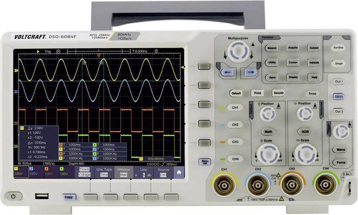 Immagine prodotto Voltcraft Oscilloscopio digitale DSO-6084F (CAT II)