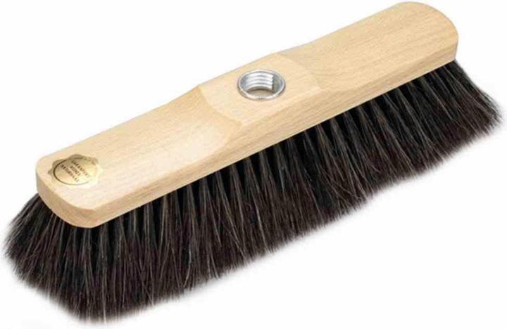 Actual product image Bümag Indoor broom, natural hair, 130 g, working width 29 cm, screw thread, Ø handle 2... (1 pcs.)