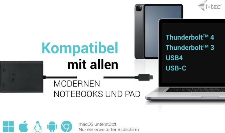 Produktbild i-tec USB-C zu (Thunderbolt, USB Typ-C, USB, Thunderbolt 3, 6 cm)