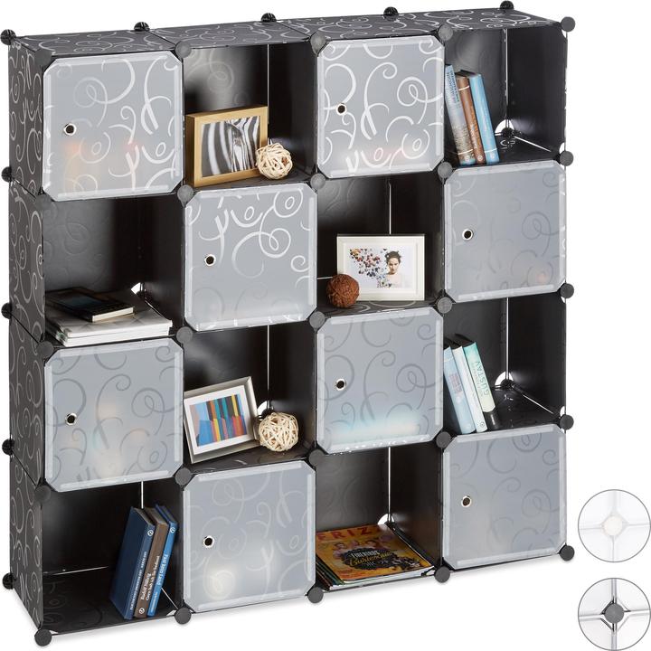 Image du produit Relaxdays Étagère Rangement 16 Casiers
