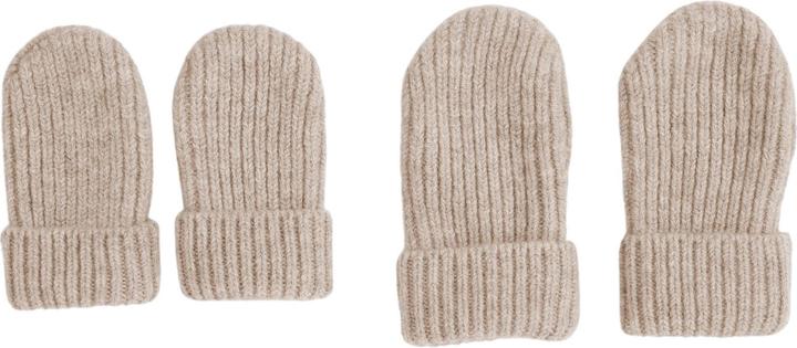 Actual product image Lodger Mittens Merino Wool Beige Size 1 (1)
