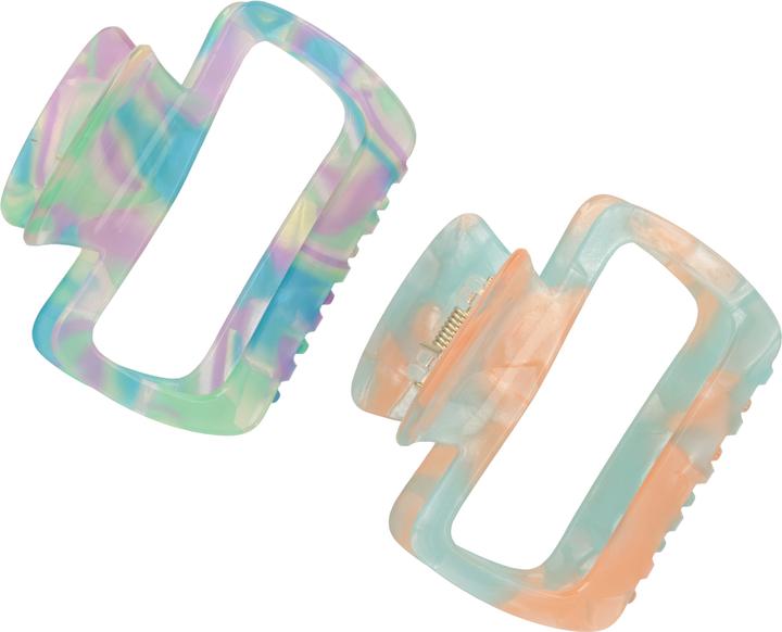 Actual product image Trisa Fashion Marmoierte Haarklammer, multicolour 2 Stk (2 pcs.)