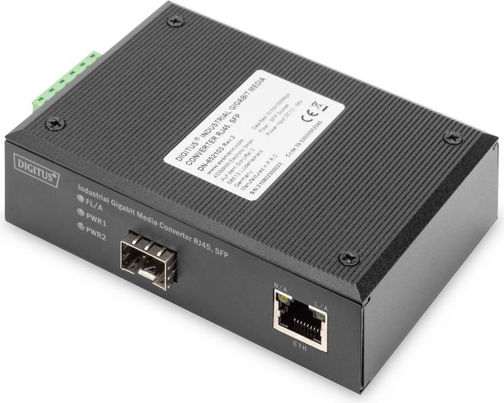 Produktbild Digitus 10/100/1000 Base-TX to 1000 Base-FX Industrial Media Converter (2 Ports)