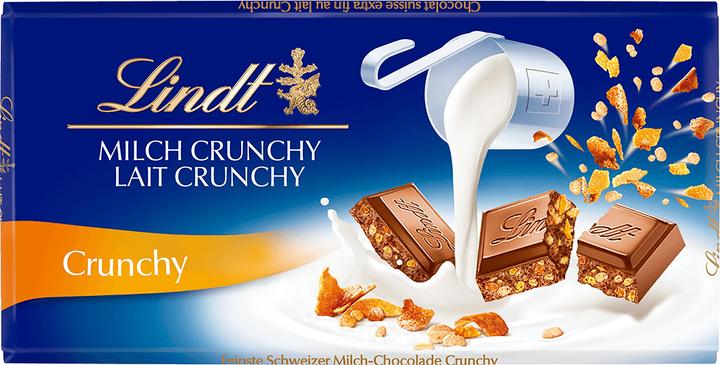 Image du produit Lindt Tablette de chocolat au lait Crunchy (100 g)