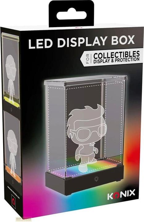 Produktbild Konix Acryl Display Case mit RGB-LED Beleuchtung für Funko Pop Sammelfiguren (9 x 9x 14 cm)