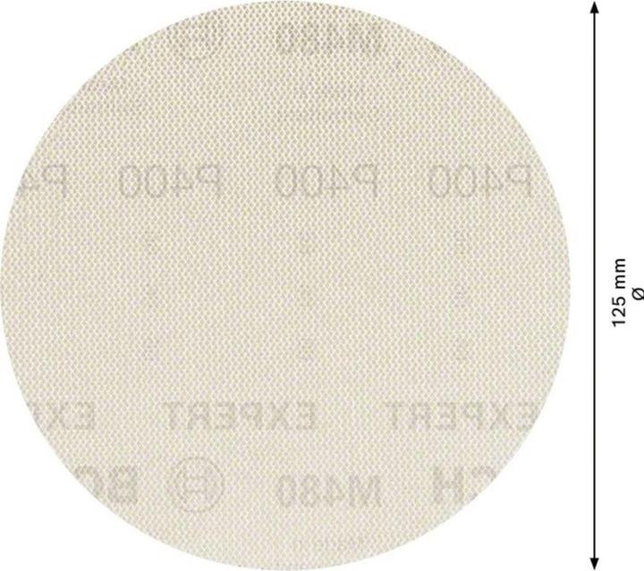 Actual product image Bosch Professional Zubehör Expert M480 sanding net for random orbital sander, 125 mm, G 400, 5 pieces (P400)