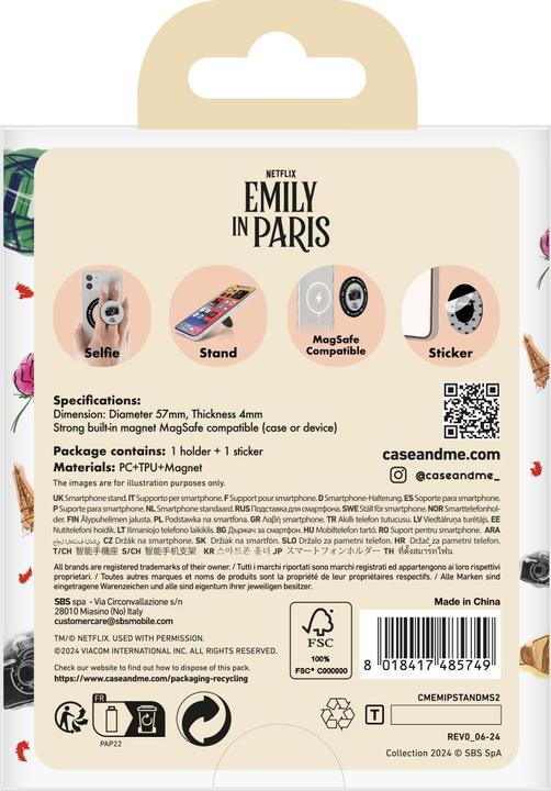 Produktbild Caseme Universal-Smartphone-Halterung zum Thema Emily in Paris