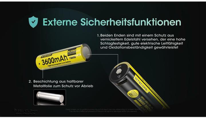 Produktbild Nitecore Li-Ion Akku Typ 18650 - 3600mAh - NL1836R