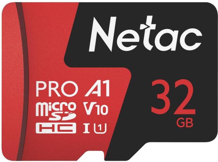 Netac P500 Extreme Pro MicroSDHC 32GB V10/A1/C10 up to 100MB/s, wi (32 GB, microSDHC, U1, UHS-I)