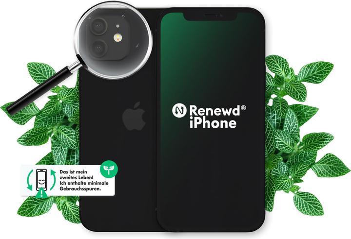 Immagine prodotto Renewd iPhone 12 (64 GB, Nero, 6.10", 12 Mpx, Doppia SIM, A / Come nuovo)