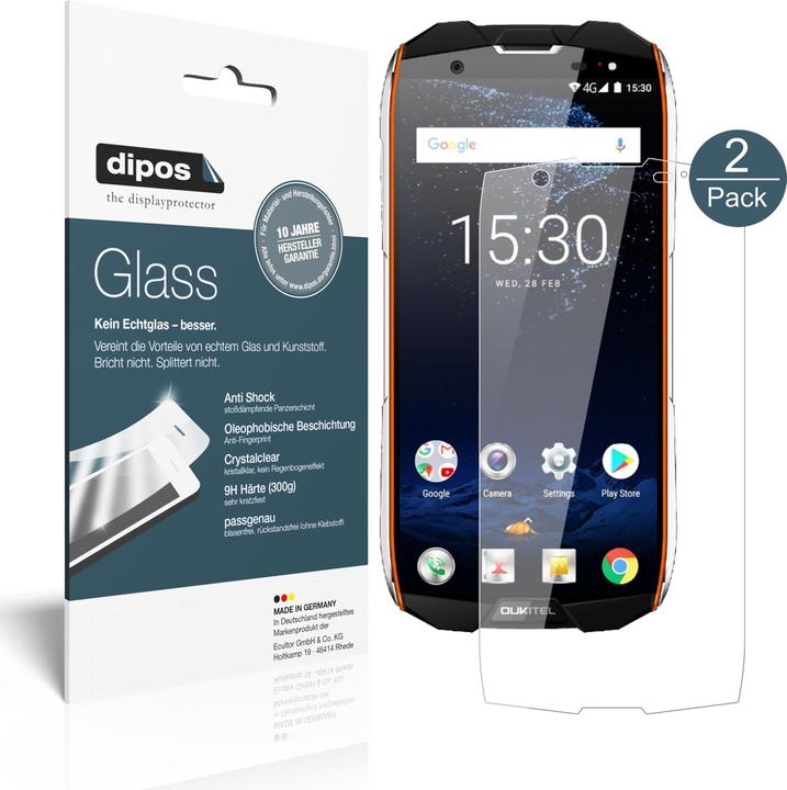 Actual product image Dipos Screen Protector Anti-Shock (2 Piece, Oukitel WP5000)