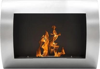 Cachfires Cheminée murale bioéthanol design "Ocean*", acier inoxydable