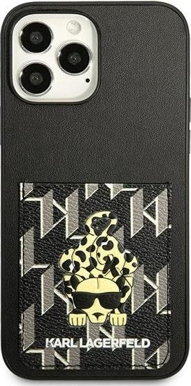 Productafbeelding Karl Lagerfeld KLHCP13XCANCNK iPhone 13 Pro Max 6,7" hardcase czarny/zwart Karlimals Cardslot (Apple iPhone 13 Pro Max)