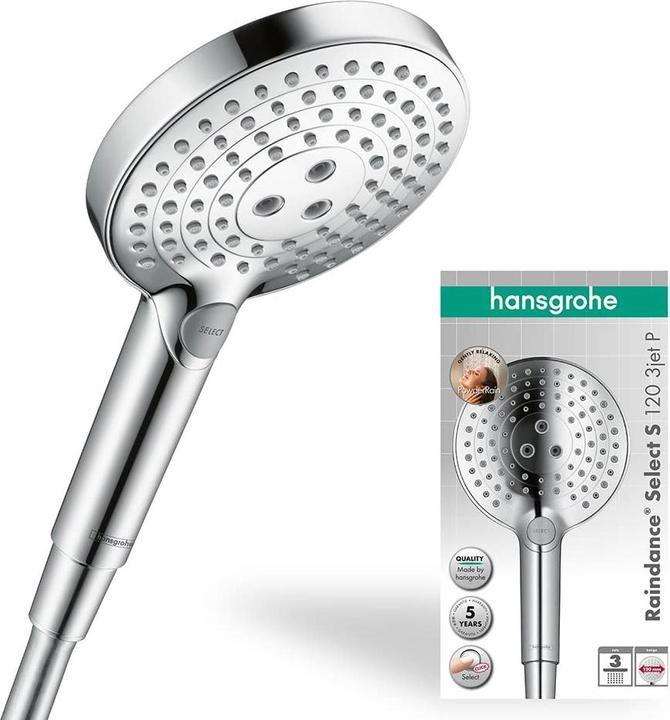 Productafbeelding hansgrohe Raindance Select S 120 PowderRain (3 Typen balken, 12 l/min)