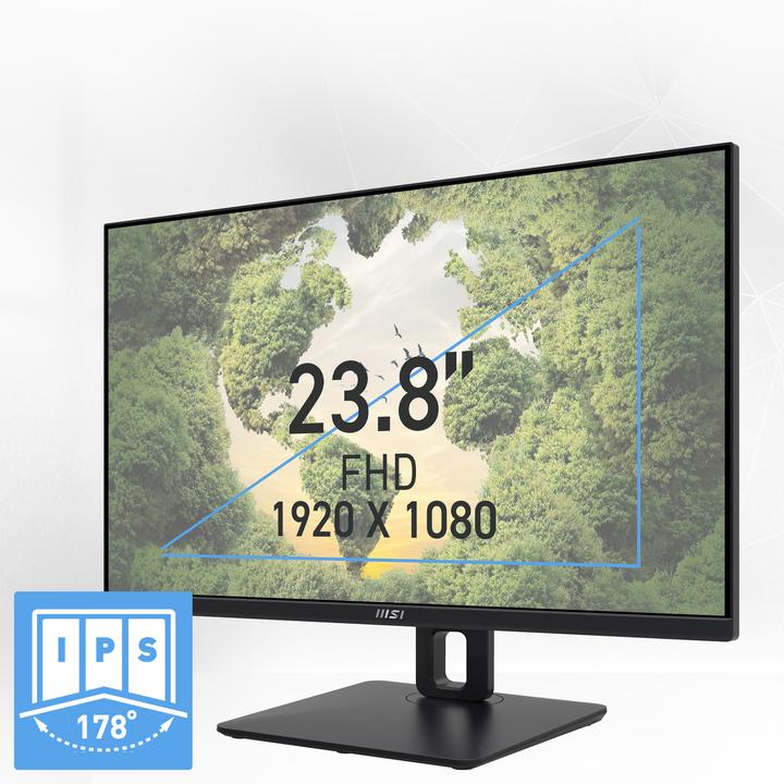 Actual product image MSI 24" PRO MP245PG Pro flat rate TFT 1920x1080 FHD 4ms (1920 x 1080 pixels, 23.80")
