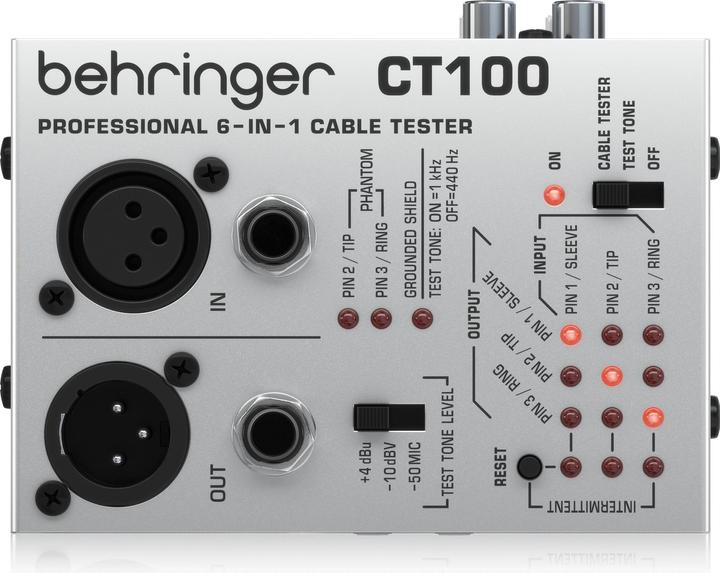 Image du produit Behringer Testeur de câbles CT100 (Testeur de câbles audio)