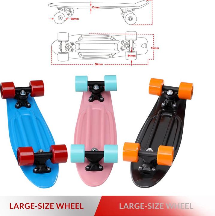 Immagine prodotto Monzana Skateboard Mini Cruiser 57cm LED Vintage (22.44")