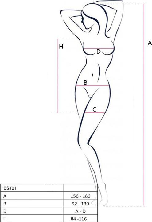 Immagine prodotto Passion Bs101 Bodystocking Blanco Talla Unica (Taglia unica)