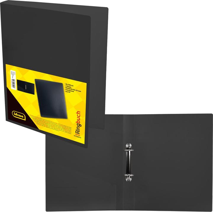 Actual product image Idena Ring binder A4 PP black 35mm 2 rings (A4, 35 mm, 1 Piece)