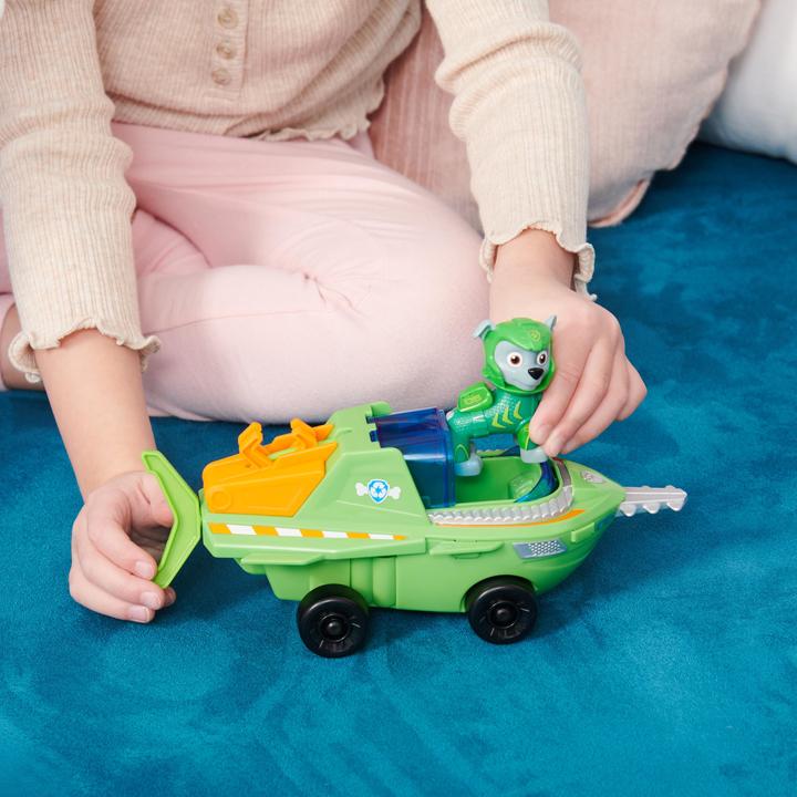 Actual product image Spin Master Paw Patrol Aqua Pups Deluxe Vehicle Rocky