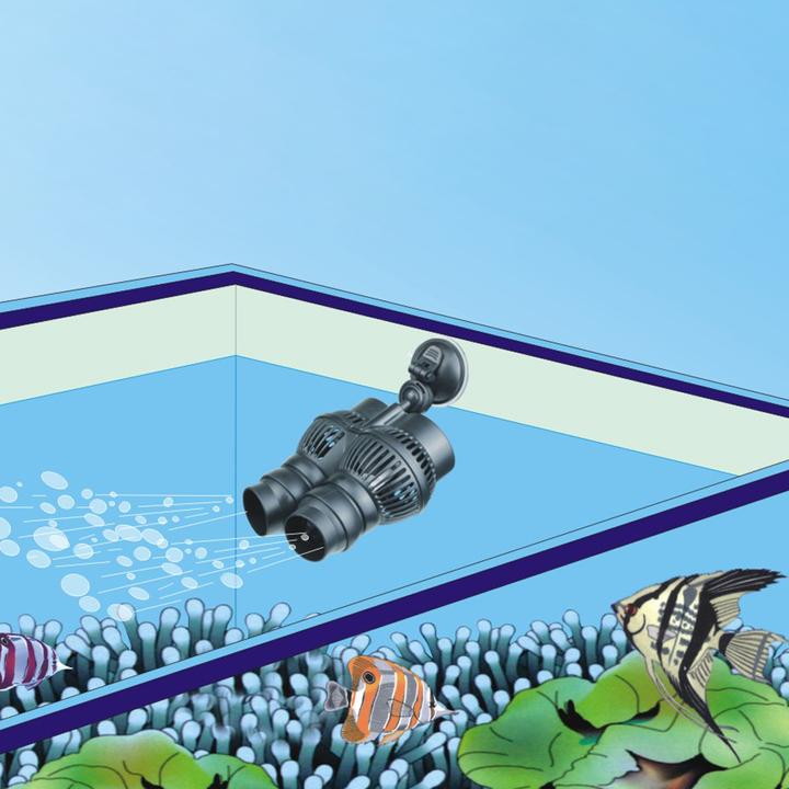 Actual product image SunSun JVP-202A Dual Circulation Pump Wavemaker Suction Cup Holder 12000l/h 24W Aquarium Water Pump for Fis